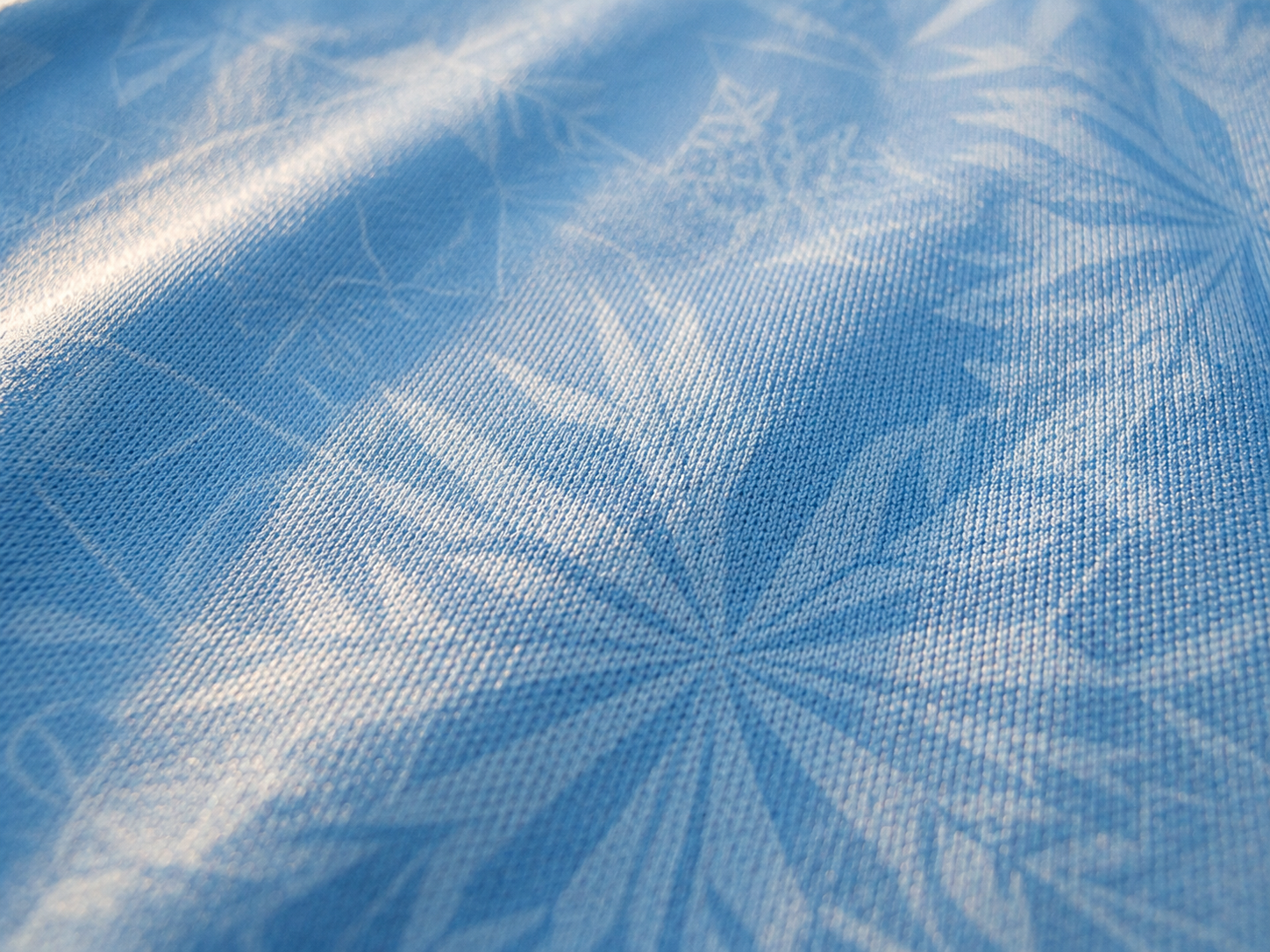 Close-up of the Argentina shirt snowflake fabric